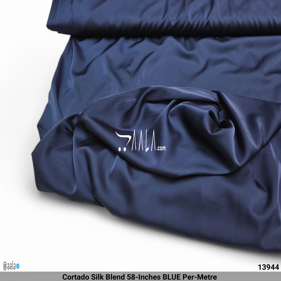 Cortado Silk Blend 58-Inches BLUE Per-Metre 