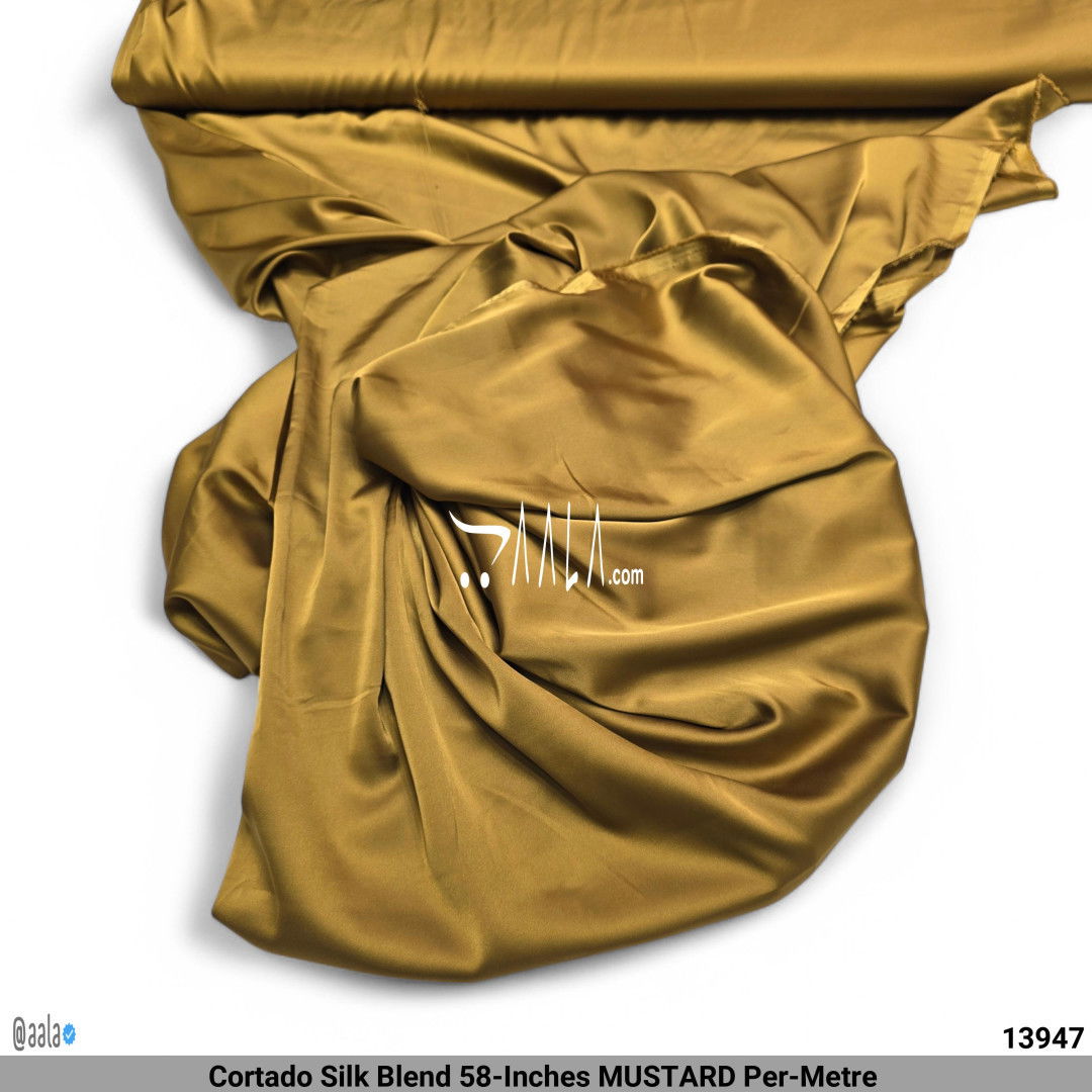 Cortado Silk Blend 58-Inches MUSTARD Per-Metre #13947