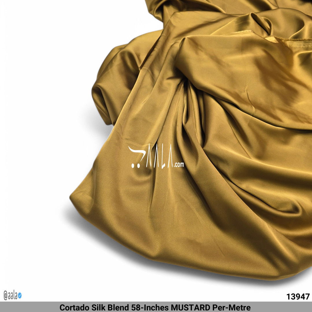 Cortado Silk Blend 58-Inches MUSTARD Per-Metre #13947