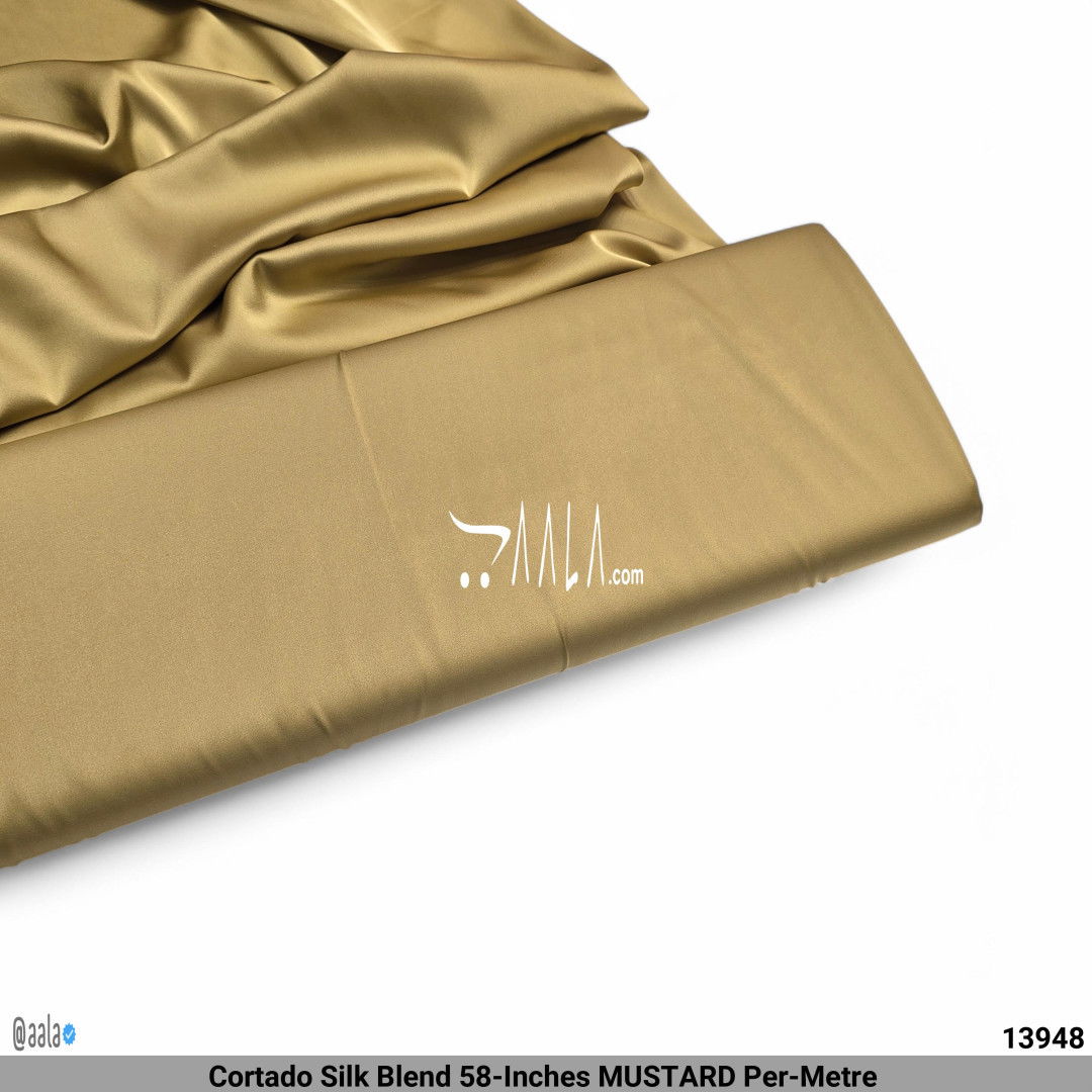 Cortado Silk Blend 58-Inches MUSTARD Per-Metre #13948