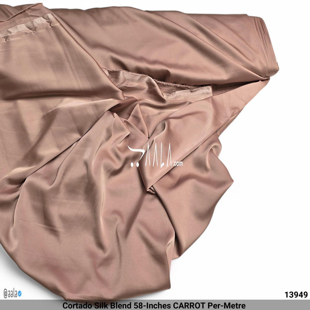 Cortado Silk Blend 58-Inches CARROT Per-Metre #13949