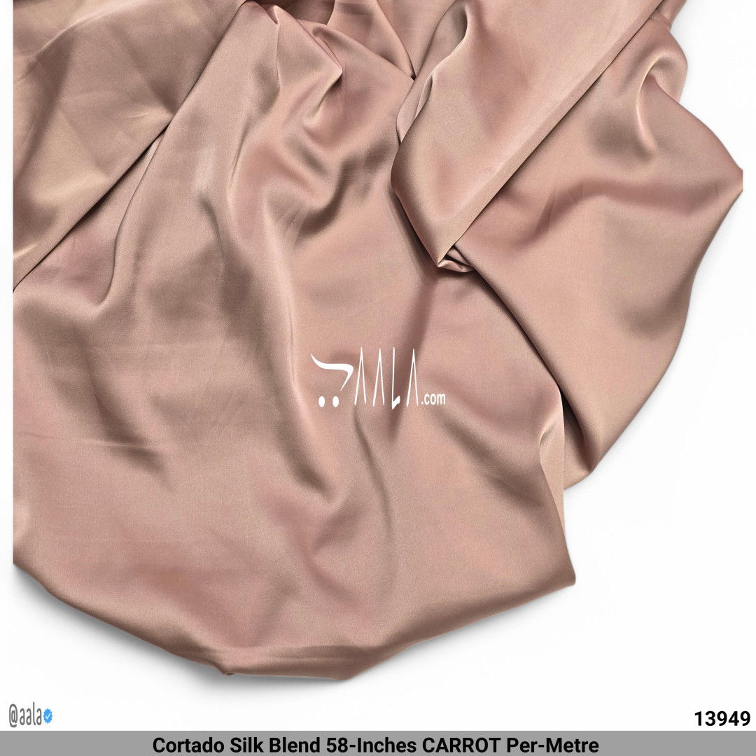 Cortado Silk Blend 58-Inches CARROT Per-Metre #13949