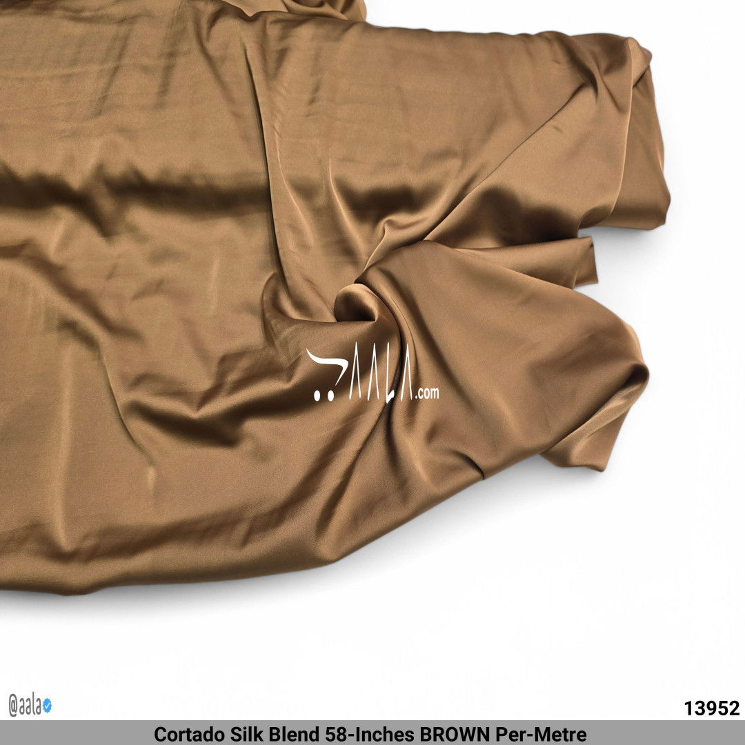 Cortado Silk Blend 58-Inches BROWN Per-Metre #13952