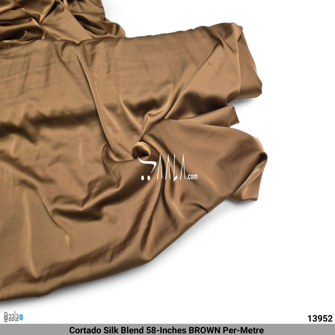 Cortado Silk Blend 58-Inches BROWN Per-Metre #13952