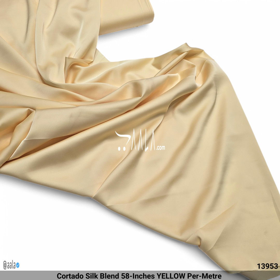 Cortado Silk Blend 58-Inches YELLOW Per-Metre #13953