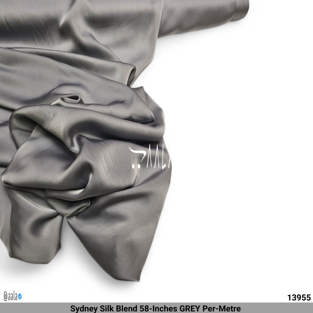 Sydney Silk Blend 58-Inches GREY Per-Metre #13955