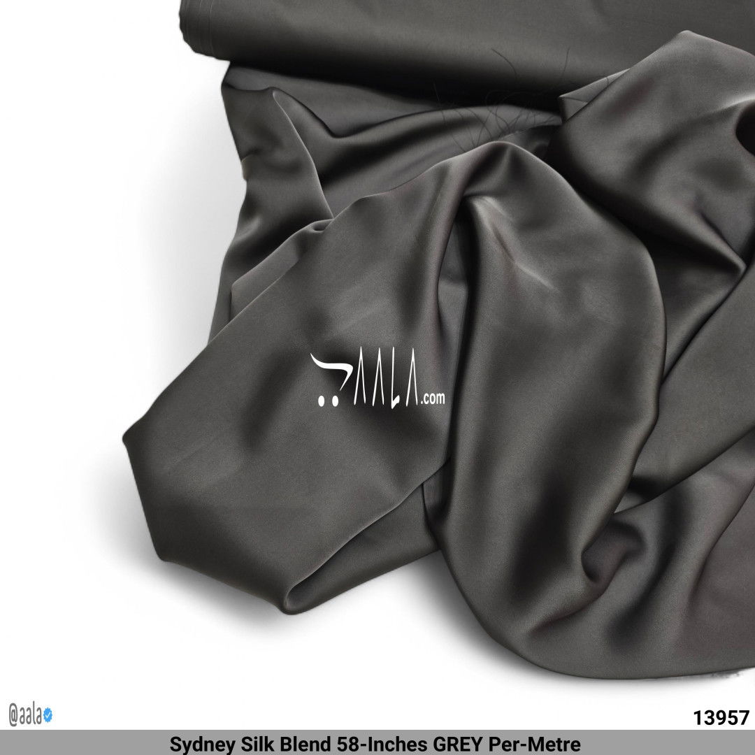 Sydney Silk Blend 58-Inches GREY Per-Metre #13957