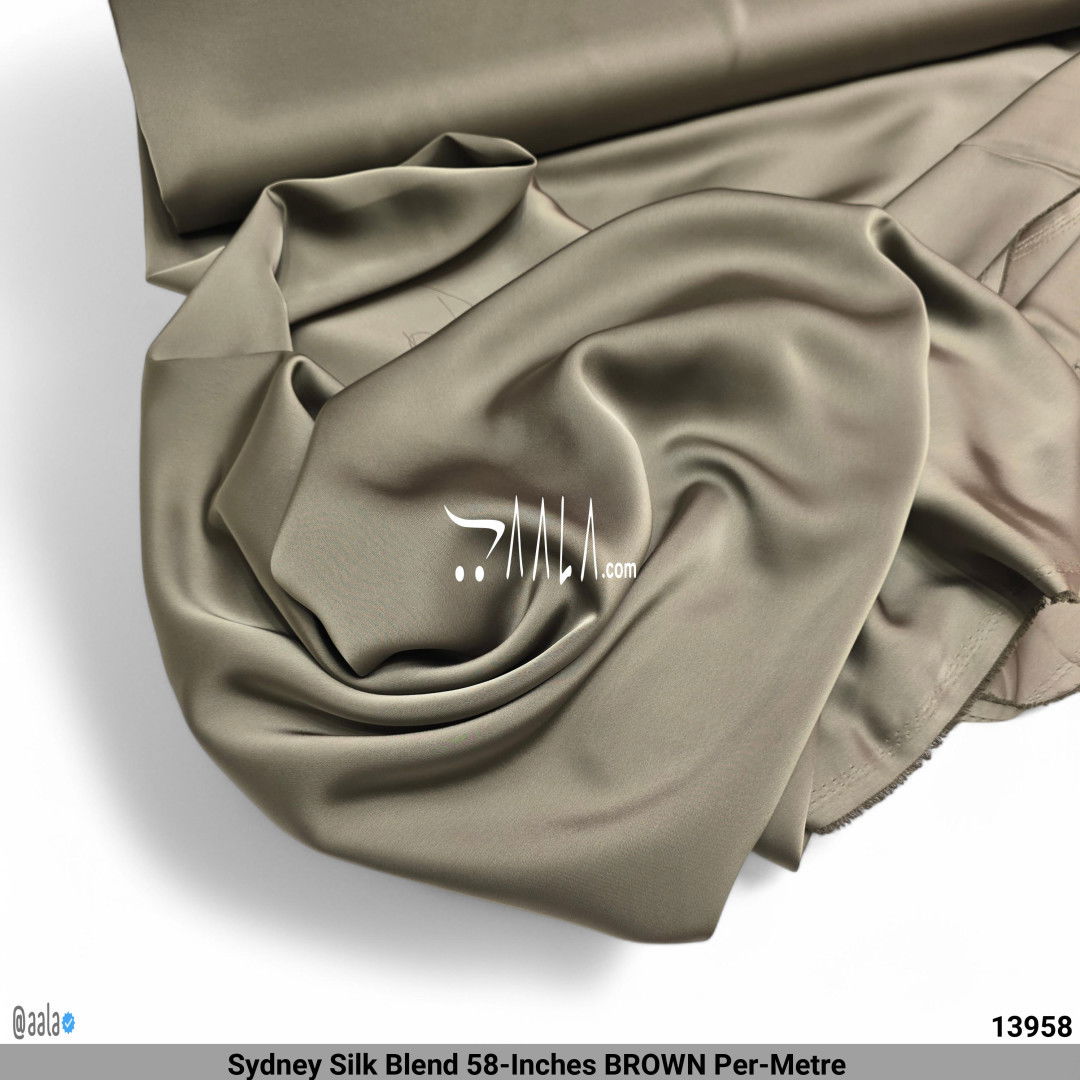 Sydney Silk Blend 58-Inches BROWN Per-Metre #13958