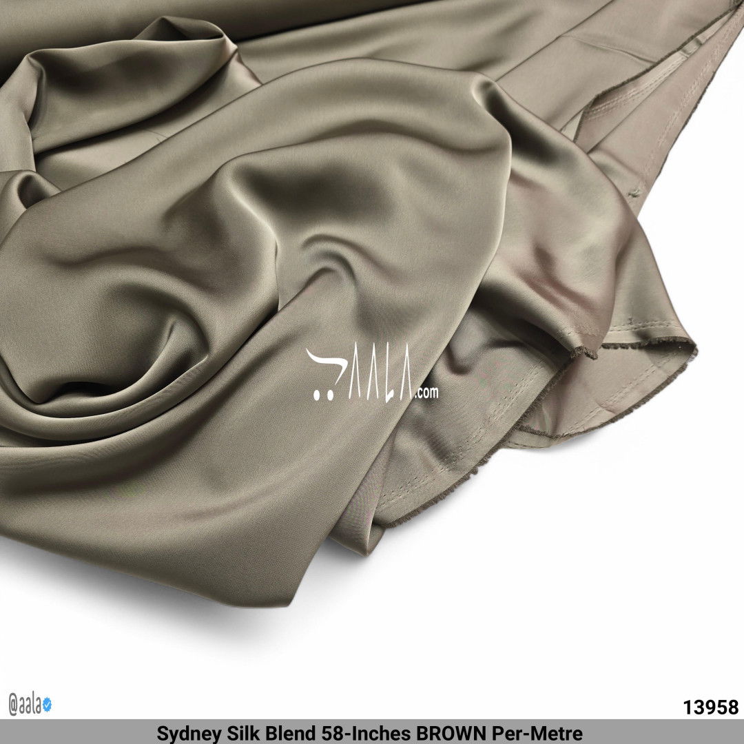 Sydney Silk Blend 58-Inches BROWN Per-Metre #13958