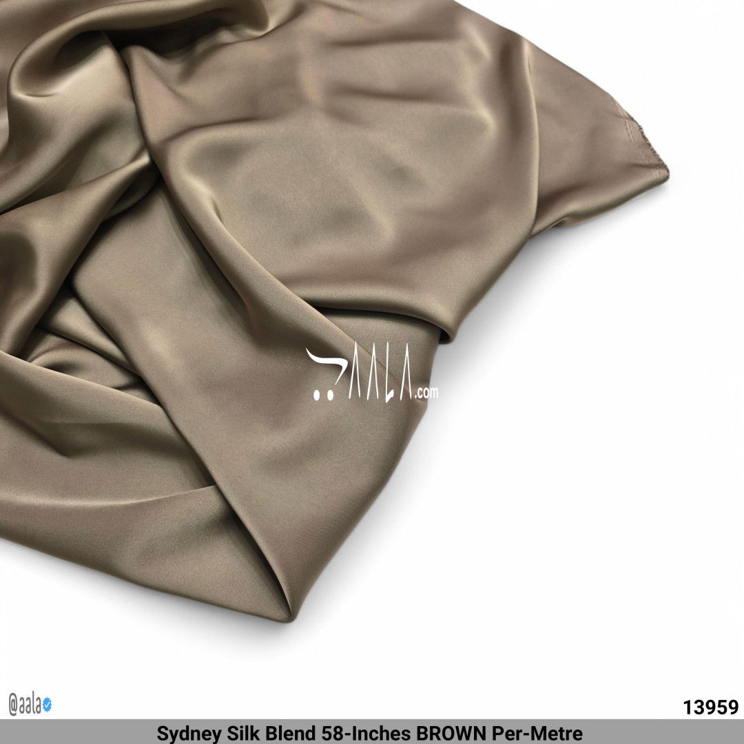 Sydney Silk Blend 58-Inches BROWN Per-Metre #13959