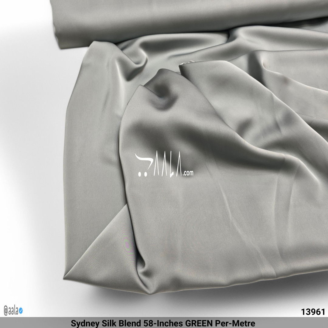 Sydney Silk Blend 58-Inches GREEN Per-Metre 