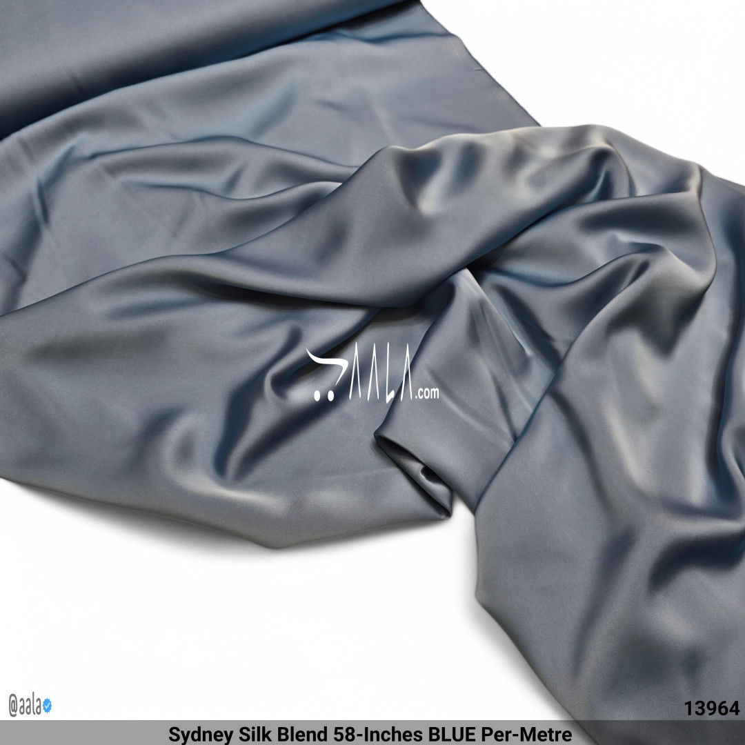 Sydney Silk Blend 58-Inches BLUE Per-Metre #13964