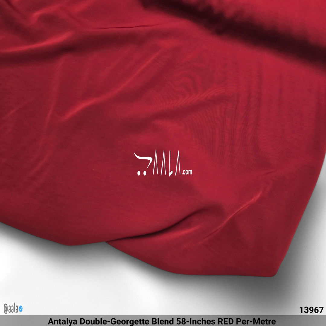 Antalya Double-Georgette Blend 58-Inches RED Per-Metre #13967