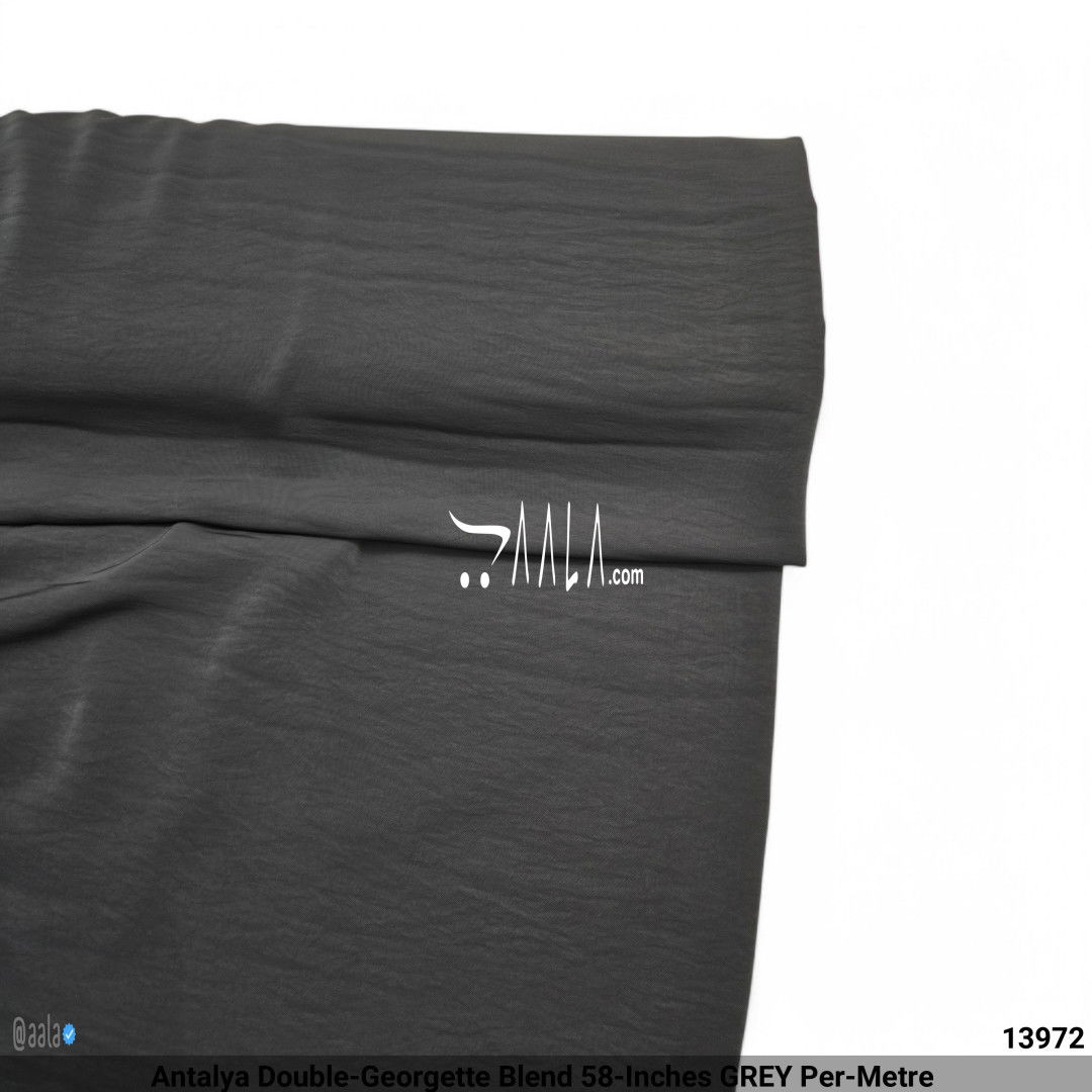 Antalya Double-Georgette Blend 58-Inches GREY Per-Metre #13972