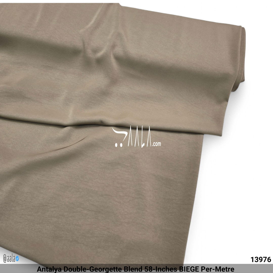 Antalya Double-Georgette Blend 58-Inches BIEGE Per-Metre #13976