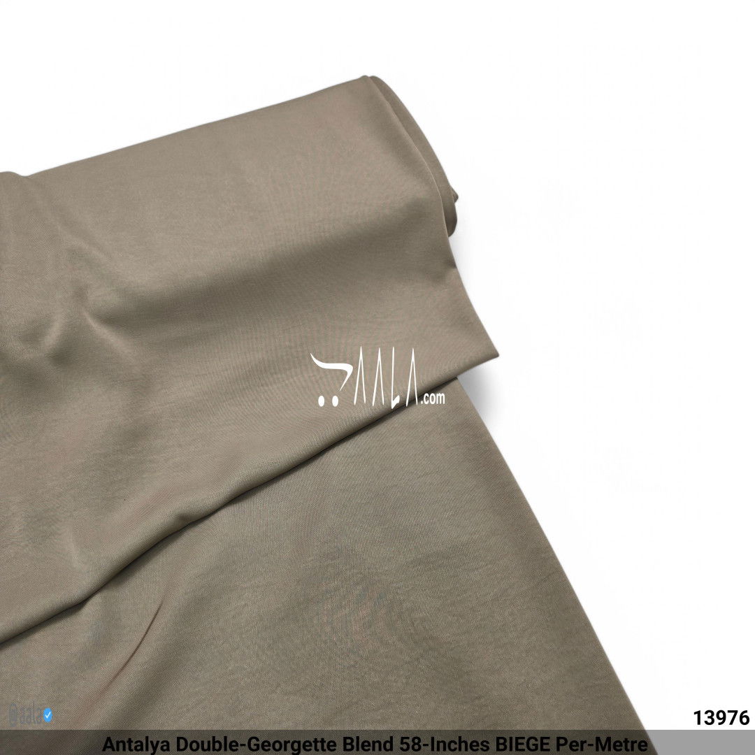 Antalya Double-Georgette Blend 58-Inches BIEGE Per-Metre #13976