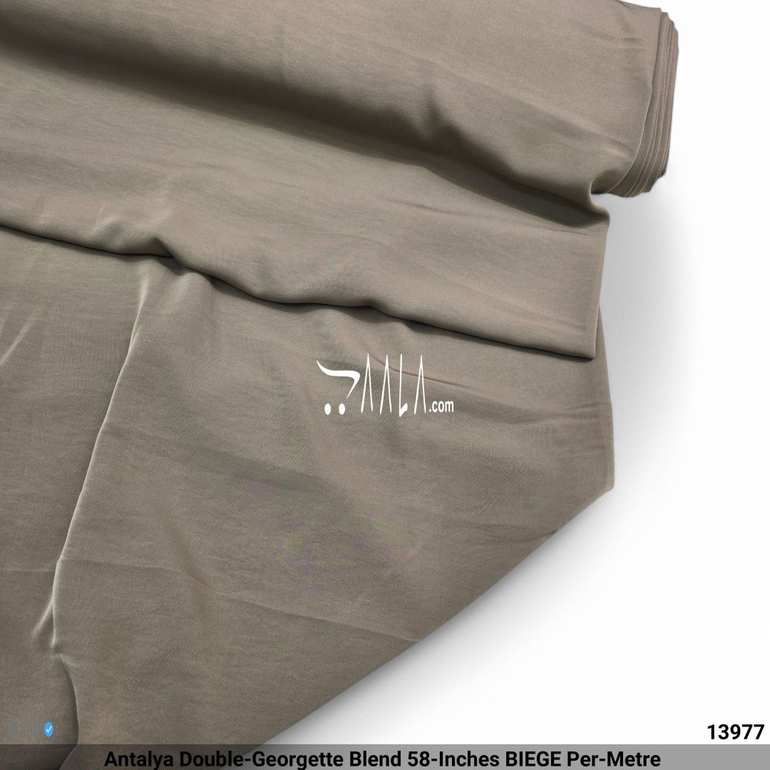 Antalya Double-Georgette Blend 58-Inches BIEGE Per-Metre #13977