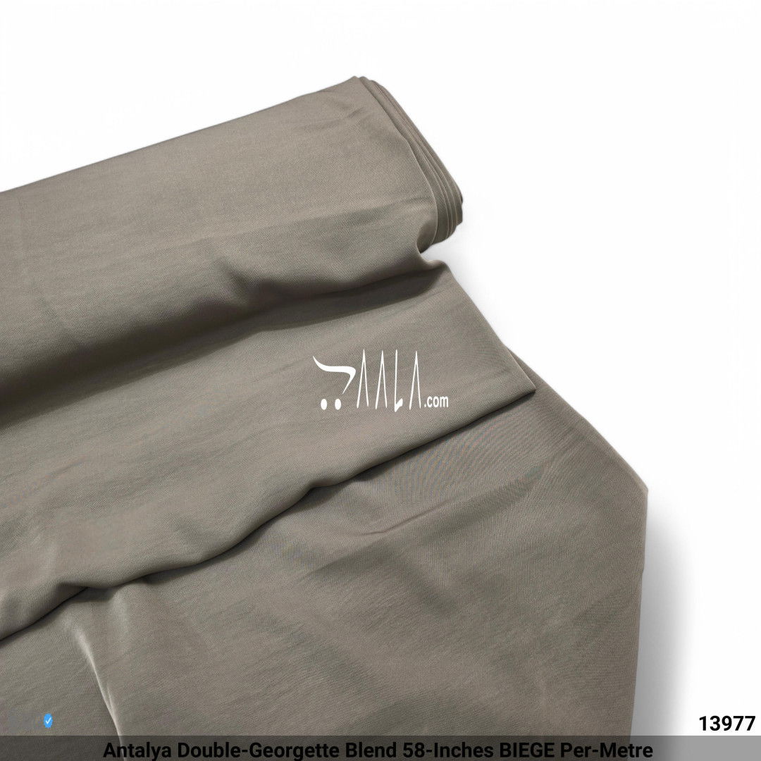 Antalya Double-Georgette Blend 58-Inches BIEGE Per-Metre #13977