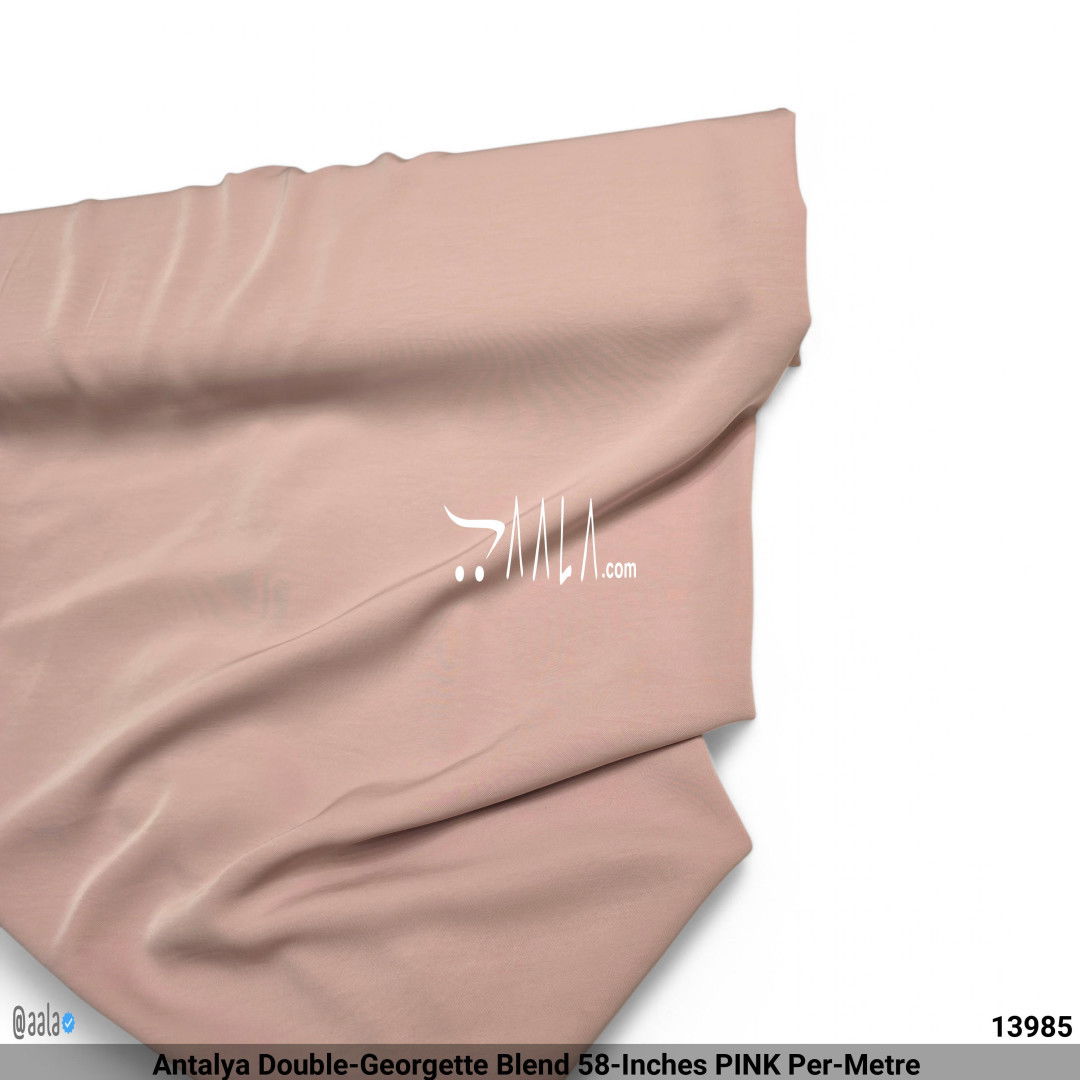 Antalya Double-Georgette Blend 58-Inches PINK Per-Metre #13985