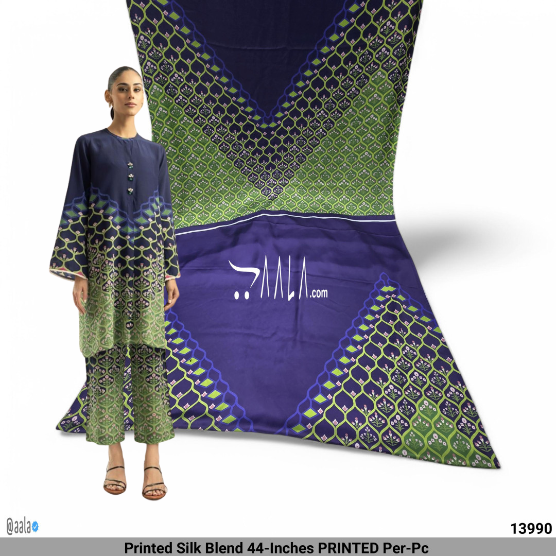 Printed Silk Blend 44-Inches PRINTED Per-Pc #13990