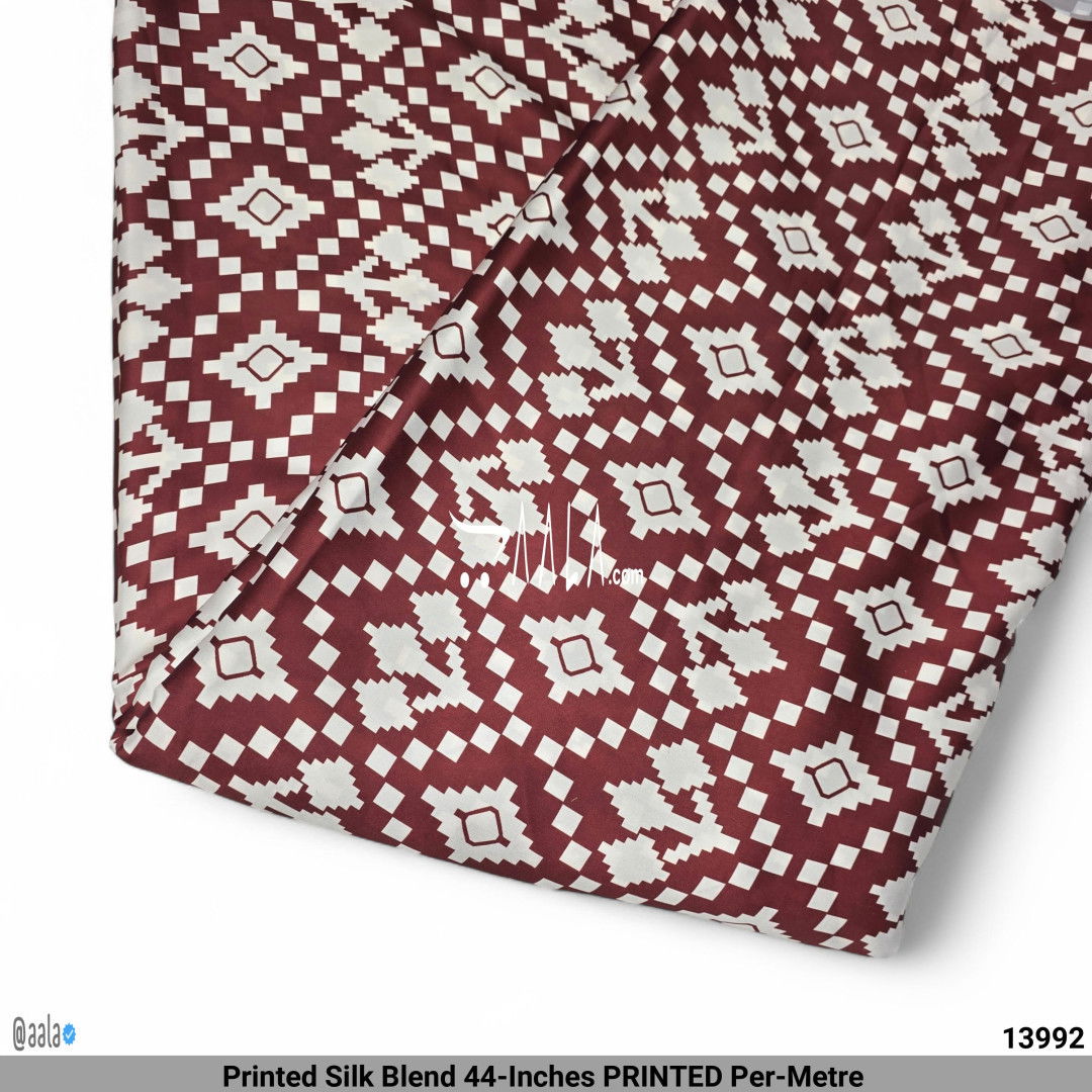 Printed Silk Blend 44-Inches PRINTED Per-Metre #13992