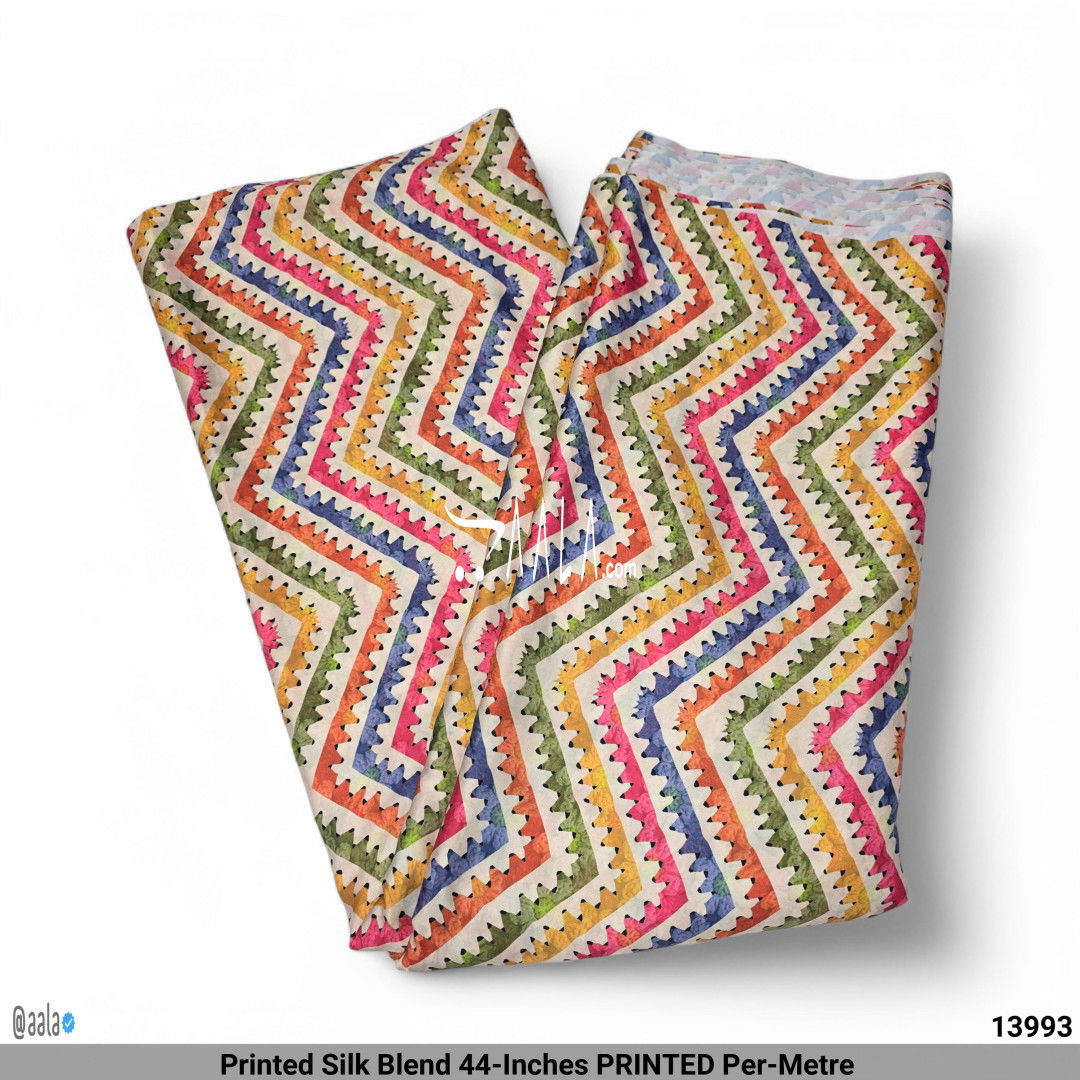 Printed Silk Blend 44-Inches PRINTED Per-Metre #13993