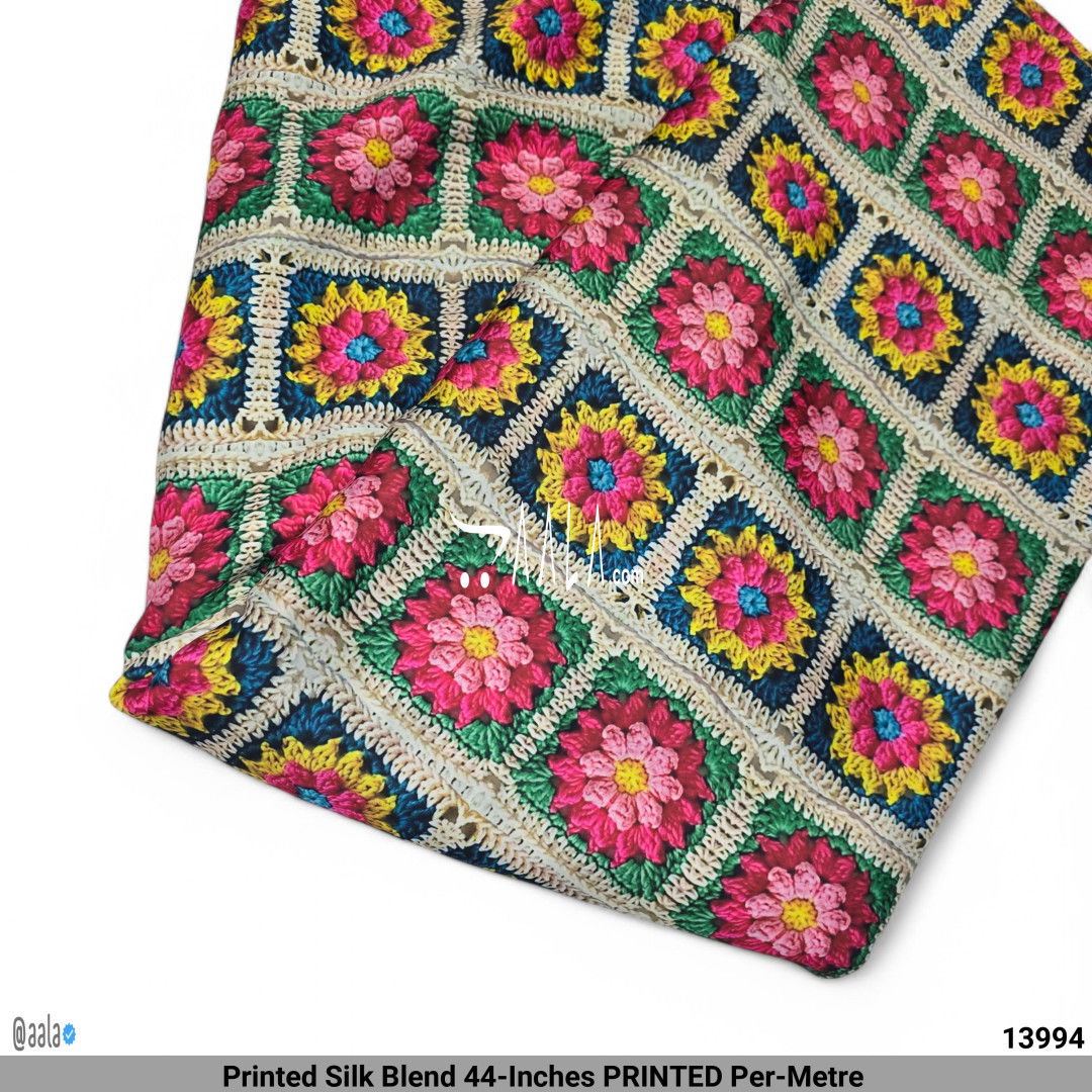 Printed Silk Blend 44-Inches PRINTED Per-Metre #13994