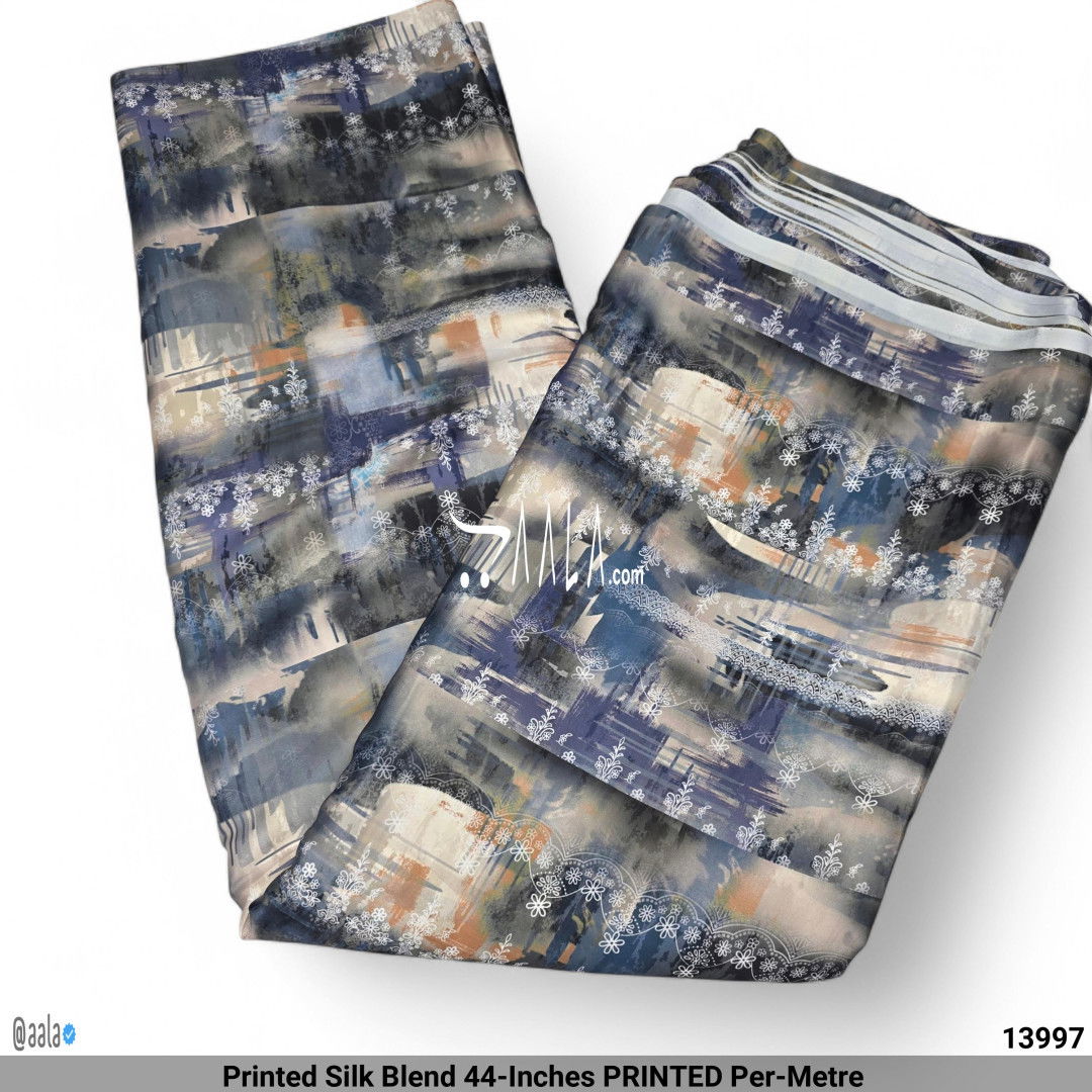 Printed Silk Blend 44-Inches PRINTED Per-Metre #13997