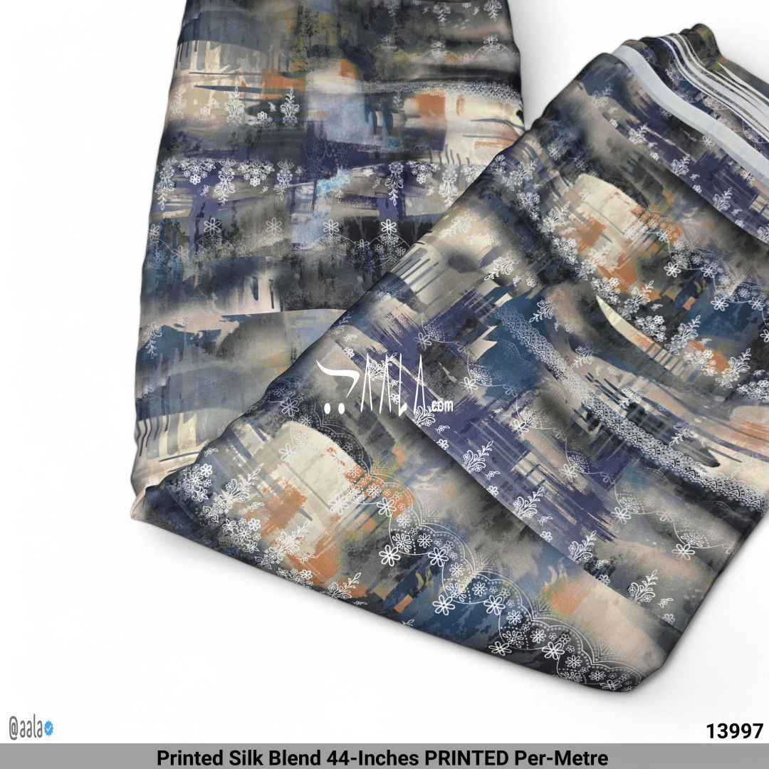 Printed Silk Blend 44-Inches PRINTED Per-Metre #13997