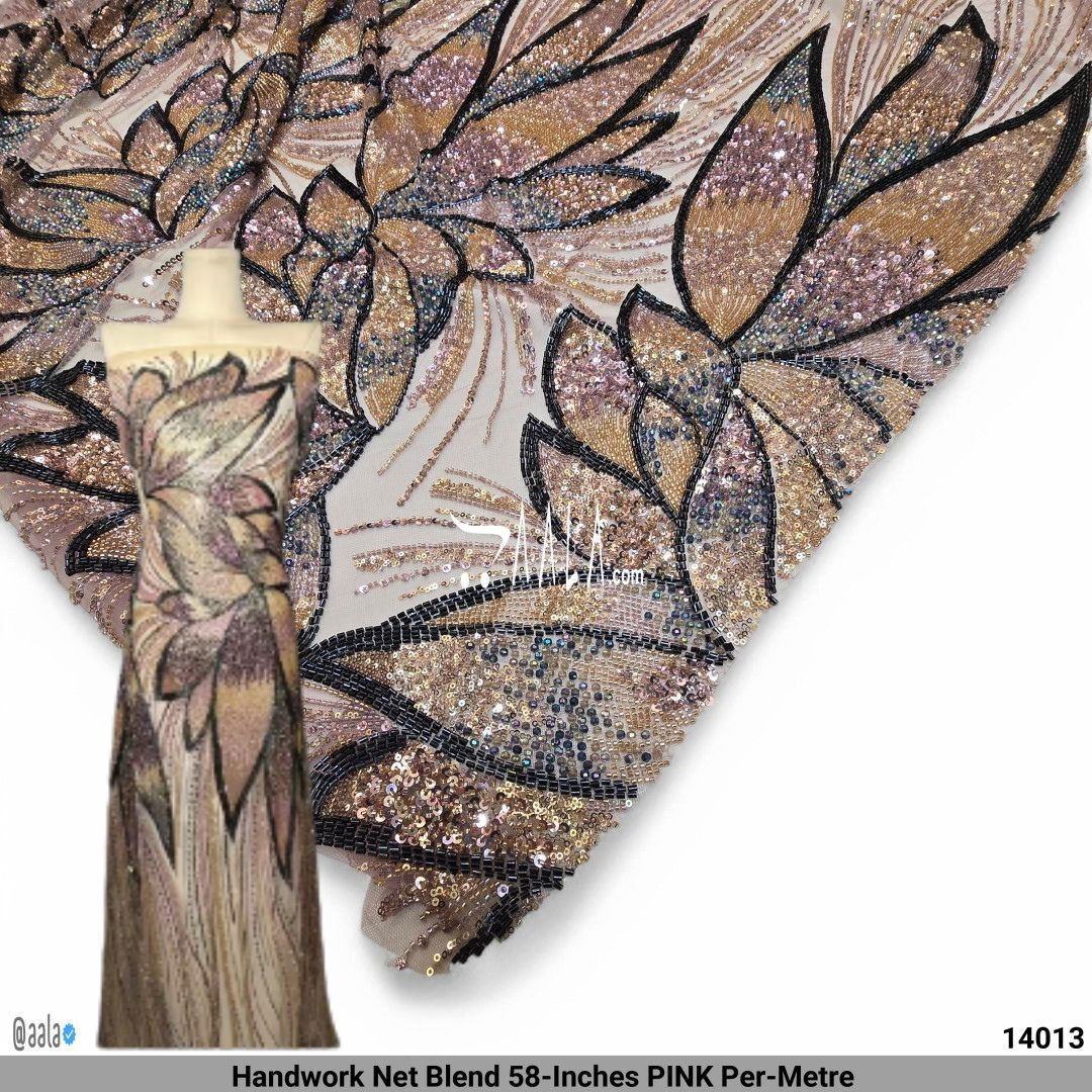 Handwork Net Blend 58-Inches PINK Per-Metre #14013