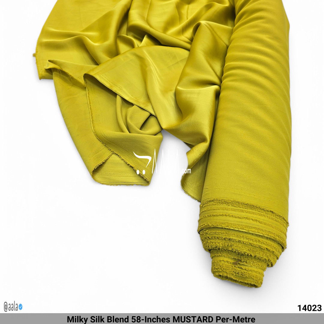 Milky Silk Blend 58-Inches MUSTARD Per-Metre #14023