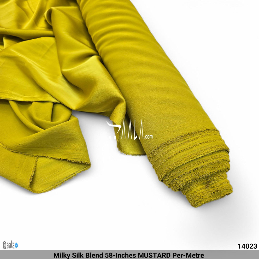 Milky Silk Blend 58-Inches MUSTARD Per-Metre #14023