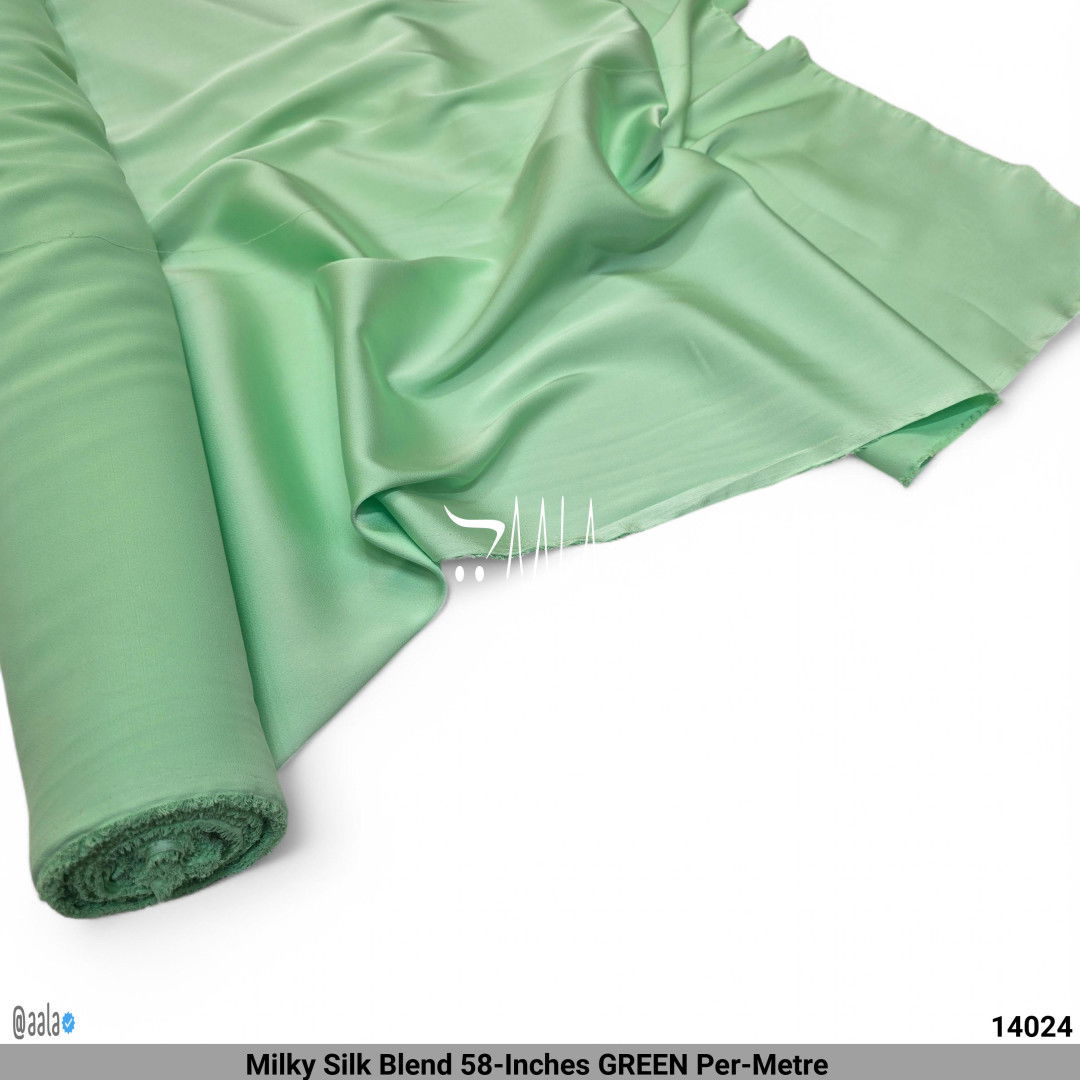 Milky Silk Blend 58-Inches GREEN Per-Metre 