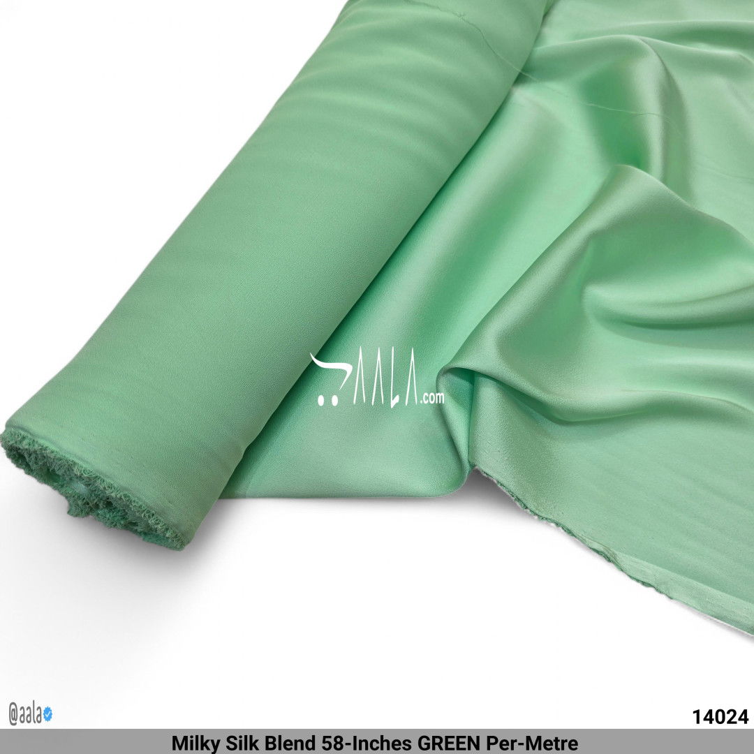 Milky Silk Blend 58-Inches GREEN Per-Metre 
