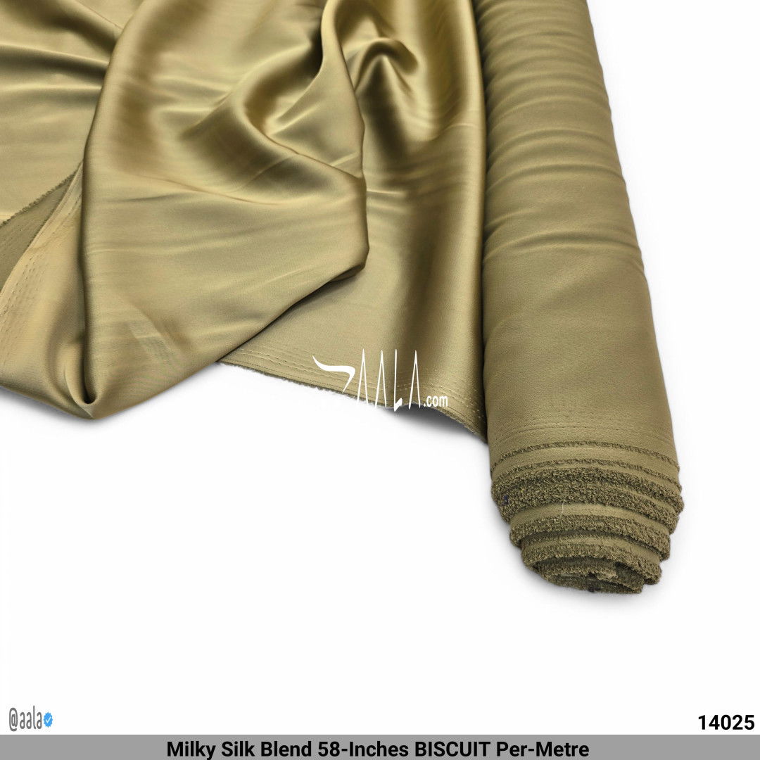 Milky Silk Blend 58-Inches BISCUIT Per-Metre 