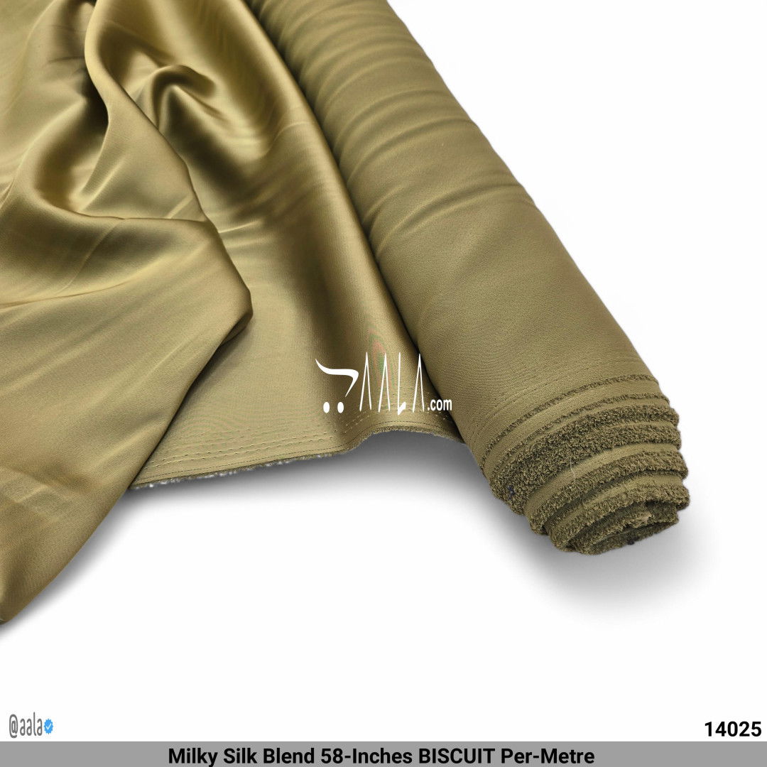 Milky Silk Blend 58-Inches BISCUIT Per-Metre 