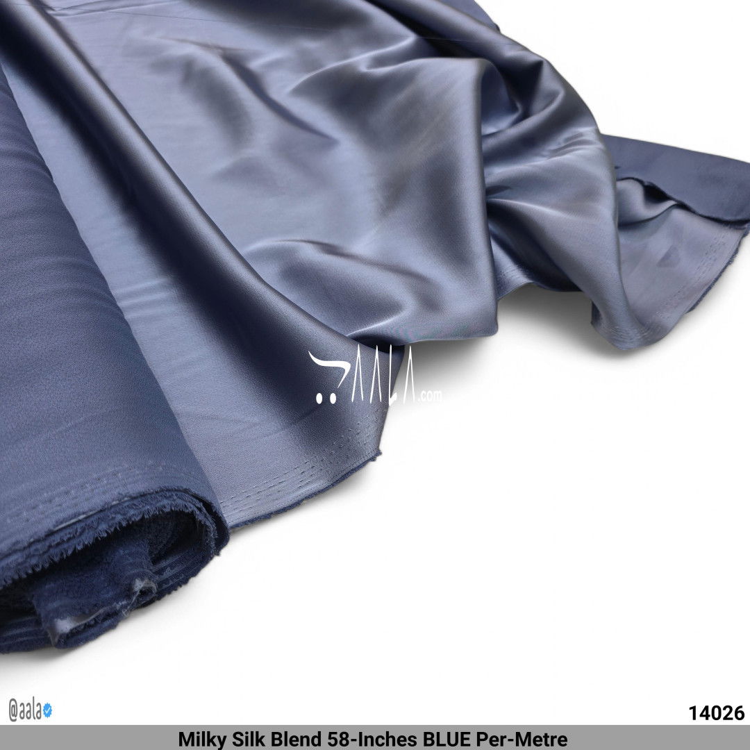 Milky Silk Blend 58-Inches BLUE Per-Metre #14026