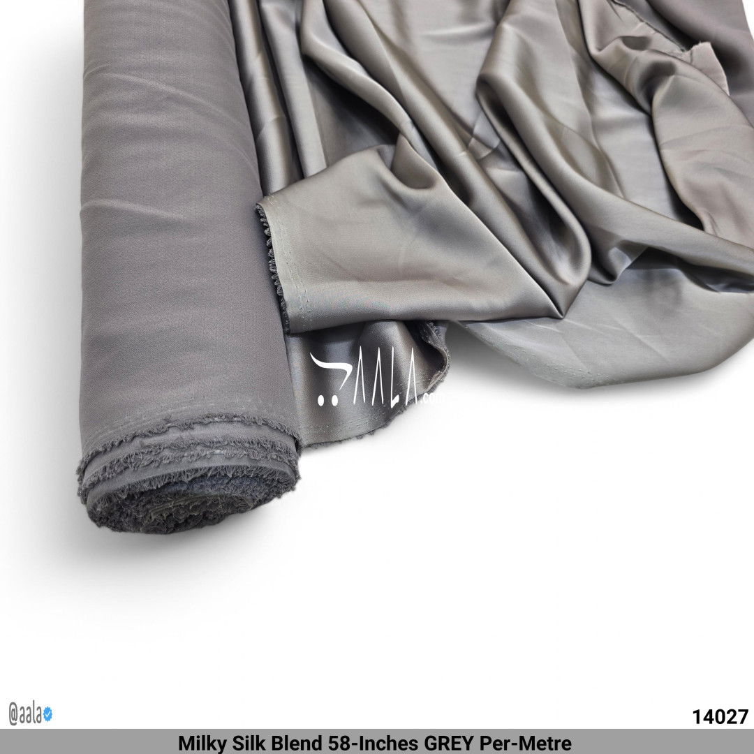 Milky Silk Blend 58-Inches GREY Per-Metre #14027