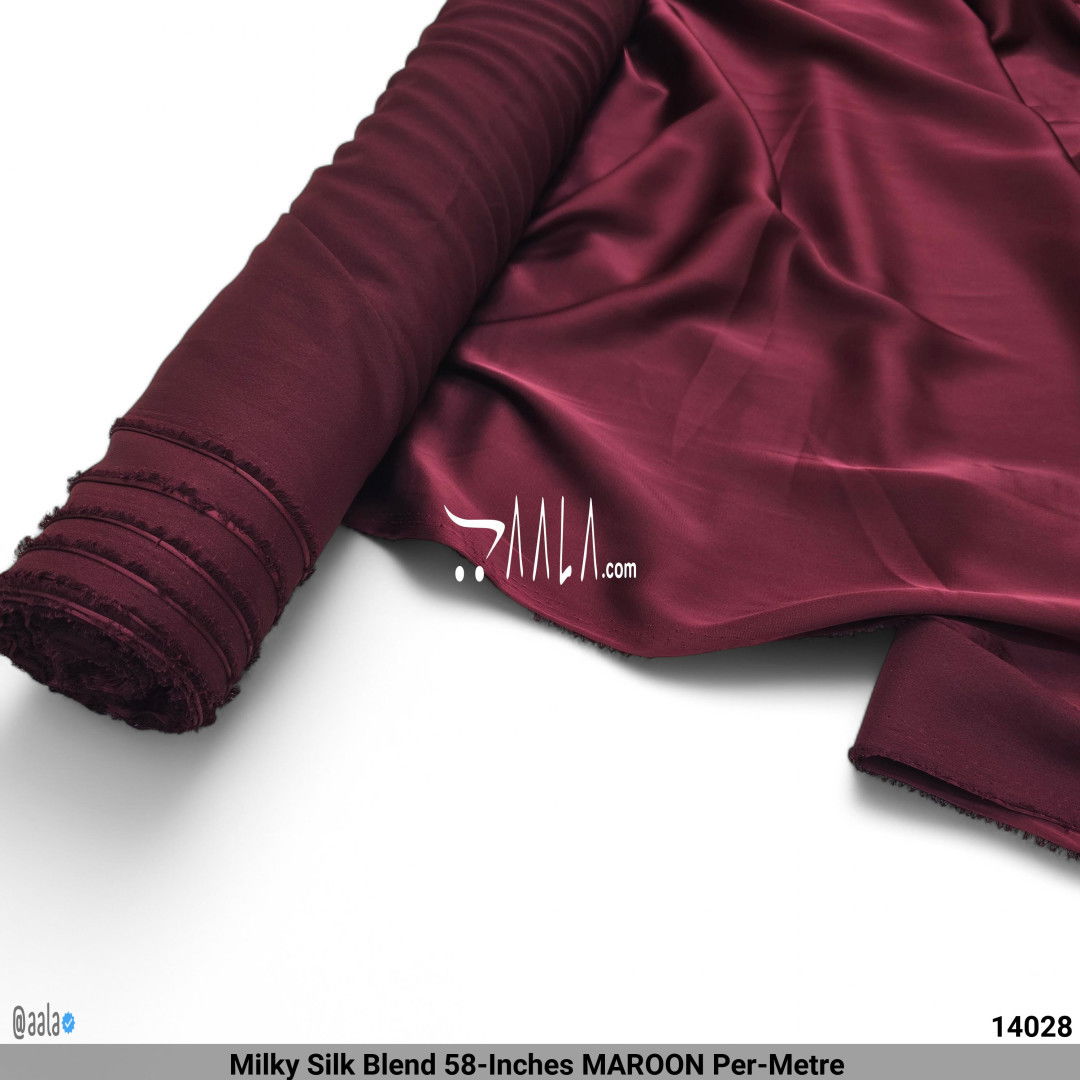 Milky Silk Blend 58-Inches MAROON Per-Metre #14028