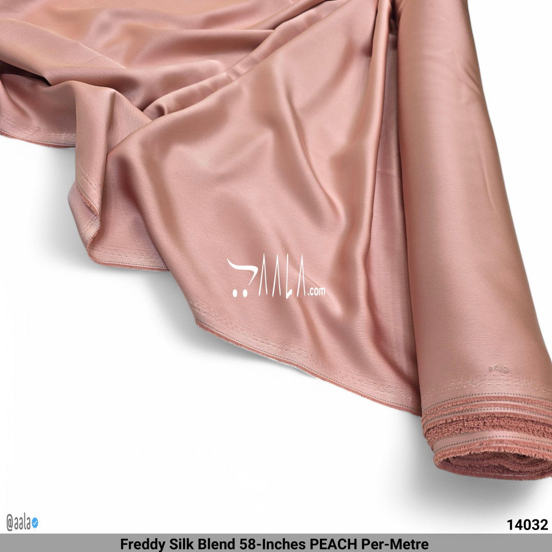 Freddy Silk Blend 58-Inches PEACH Per-Metre #14032