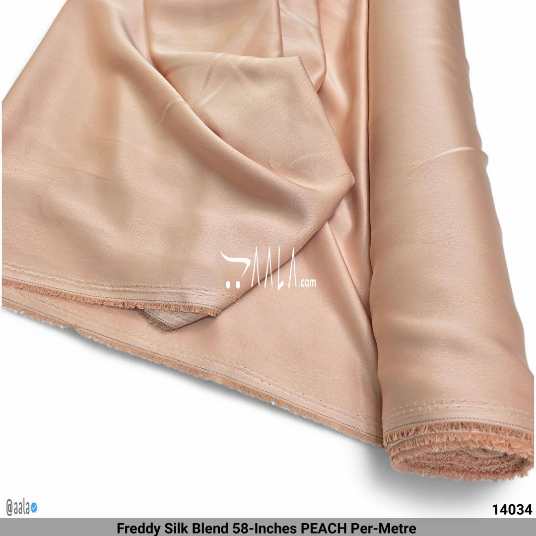 Freddy Silk Blend 58-Inches PEACH Per-Metre #14034