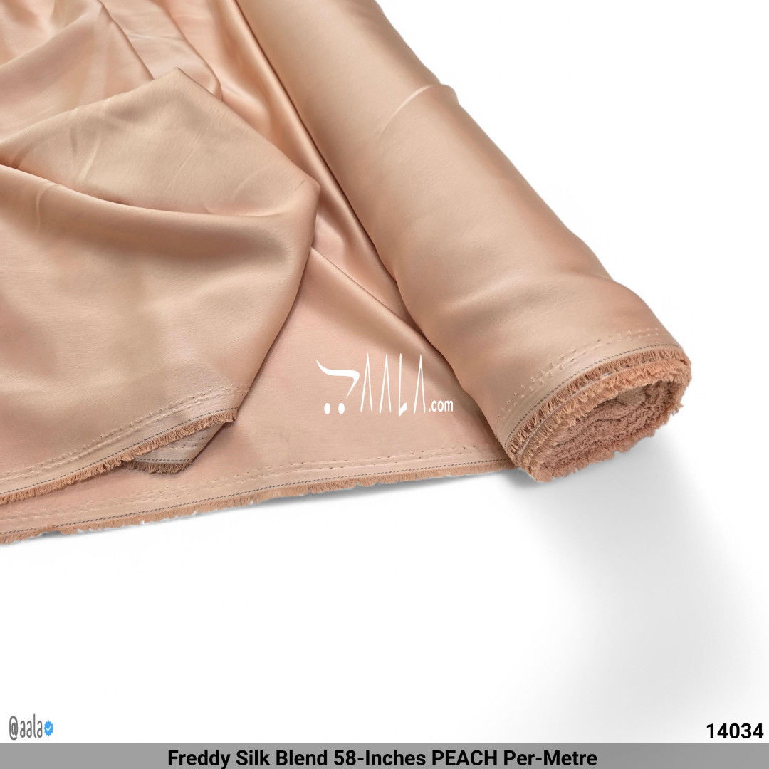 Freddy Silk Blend 58-Inches PEACH Per-Metre #14034