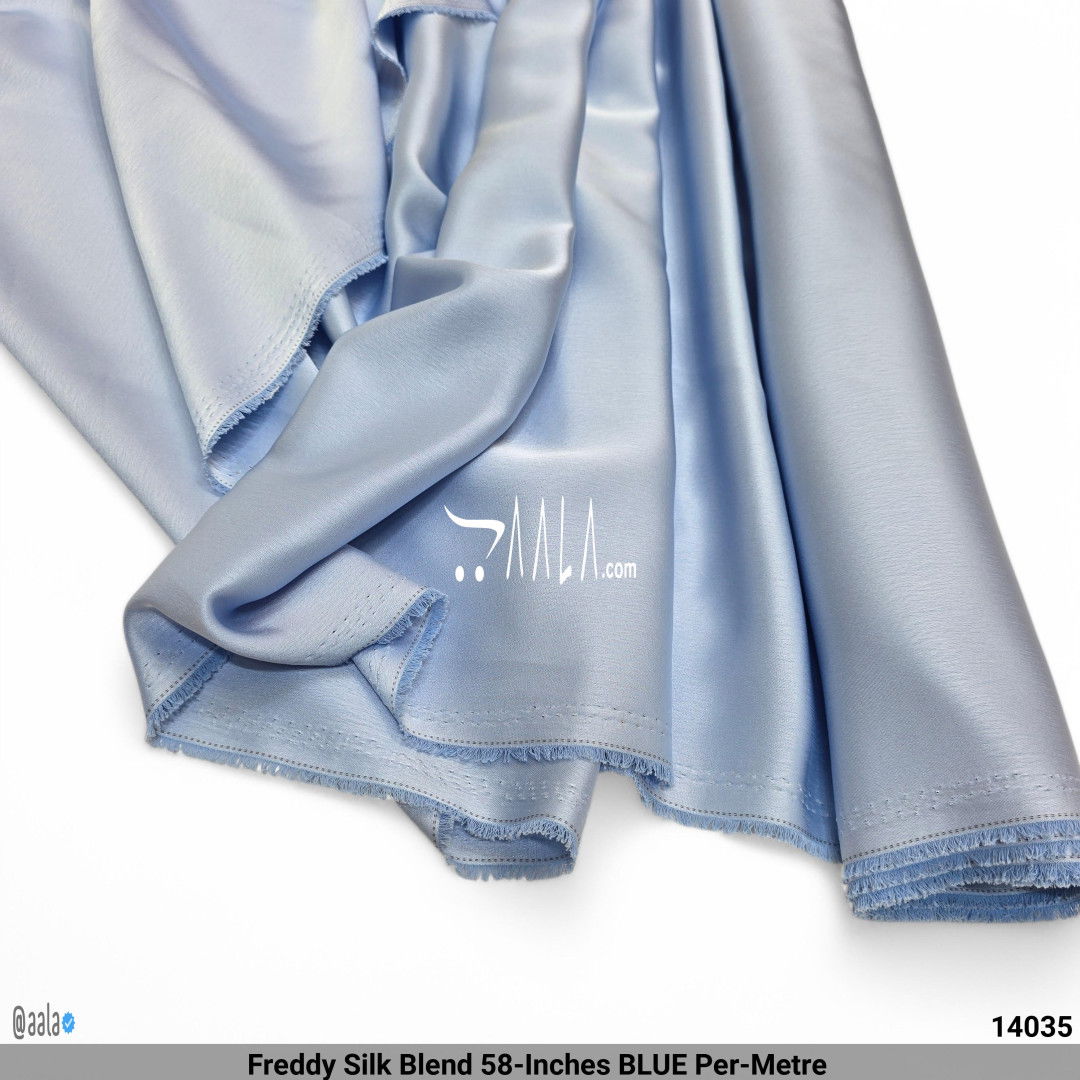 Freddy Silk Blend 58-Inches BLUE Per-Metre #14035