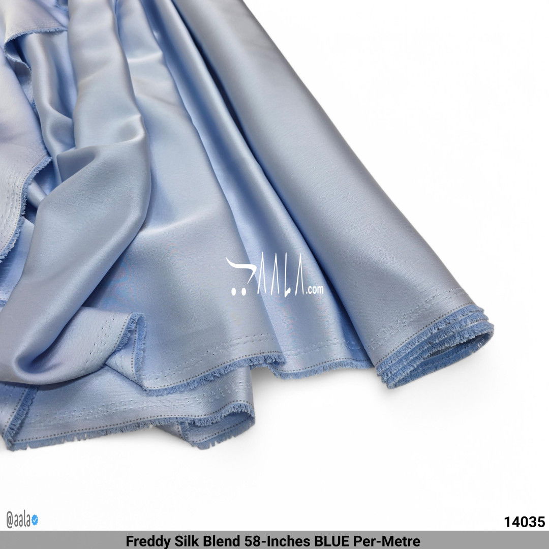 Freddy Silk Blend 58-Inches BLUE Per-Metre #14035