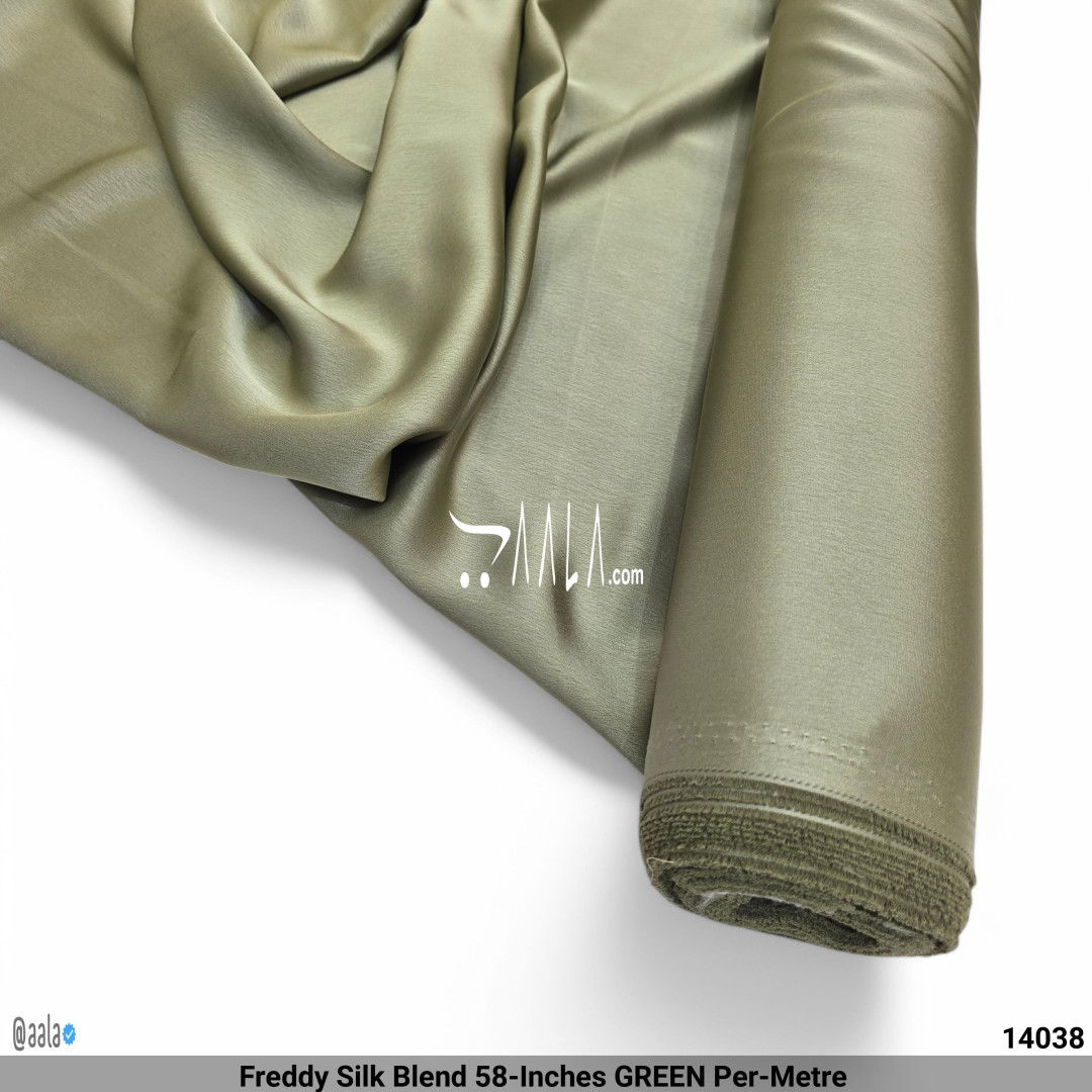Freddy Silk Blend 58-Inches GREEN Per-Metre 