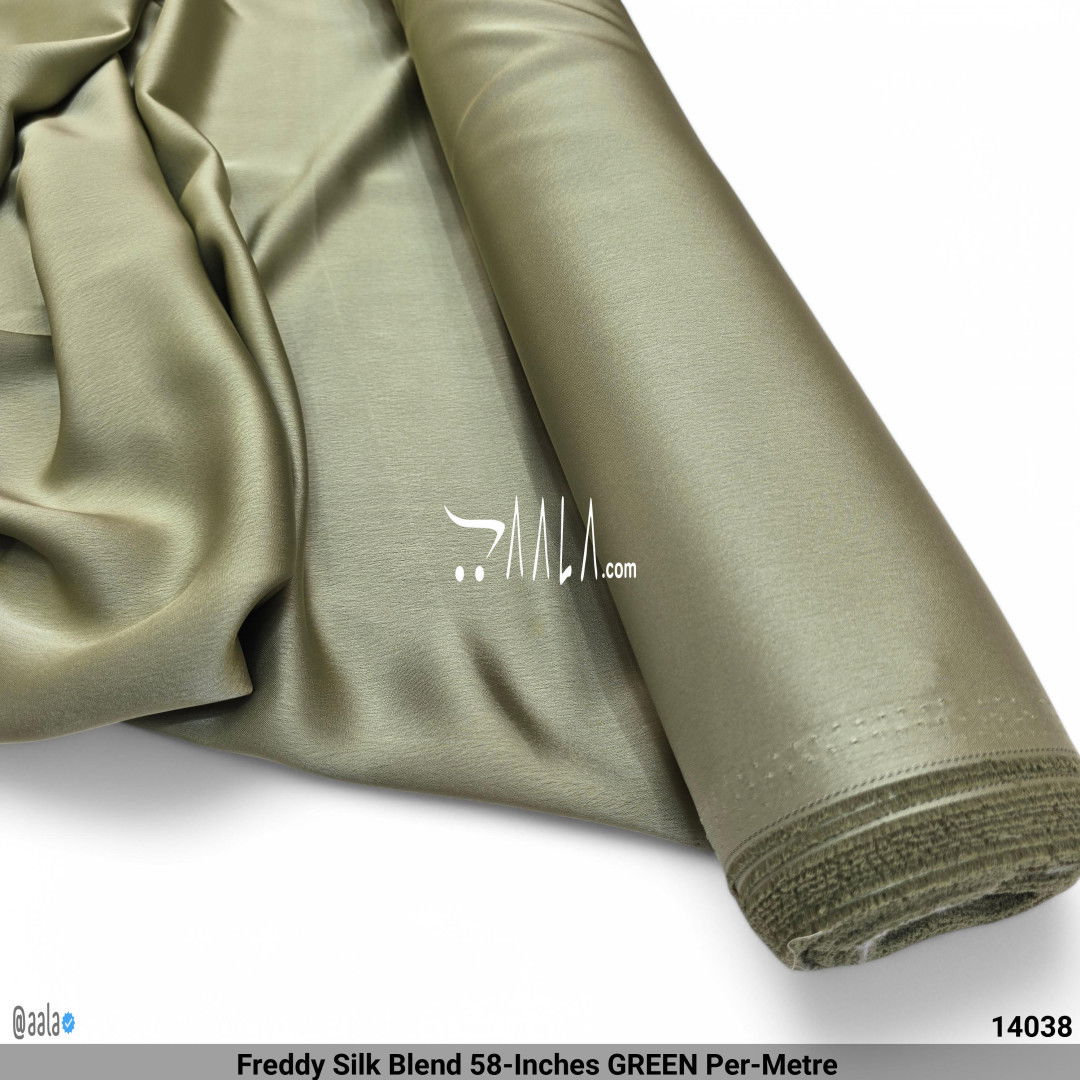Freddy Silk Blend 58-Inches GREEN Per-Metre 
