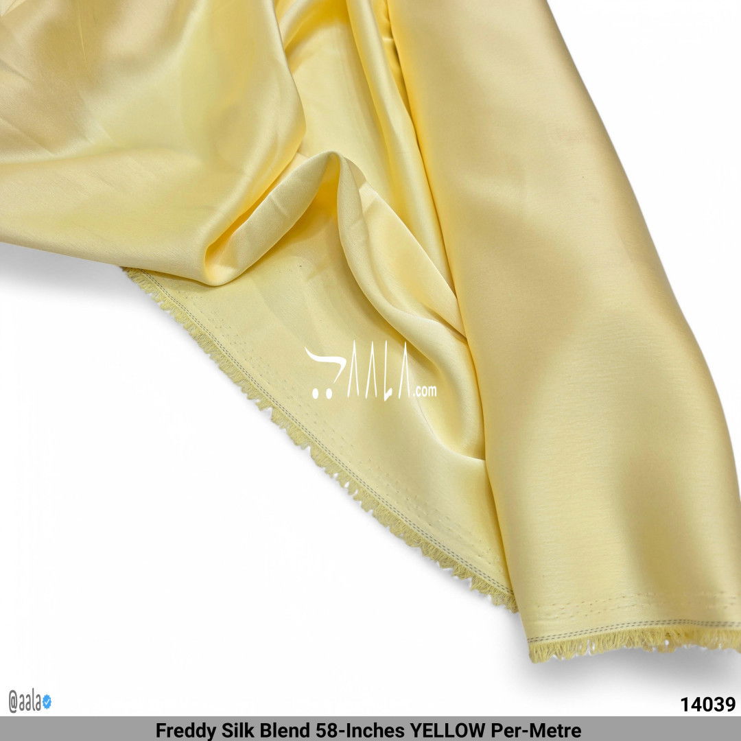 Freddy Silk Blend 58-Inches YELLOW Per-Metre #14039