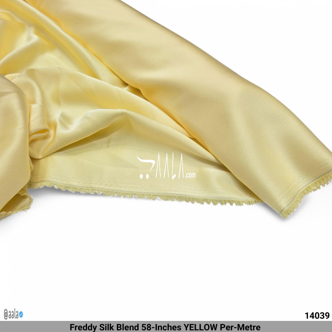 Freddy Silk Blend 58-Inches YELLOW Per-Metre #14039