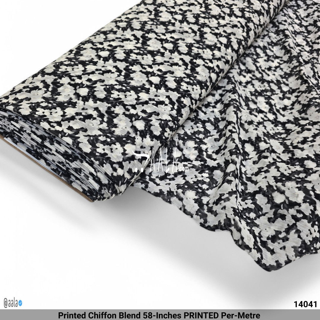 Printed Chiffon Blend 58-Inches PRINTED Per-Metre #14041