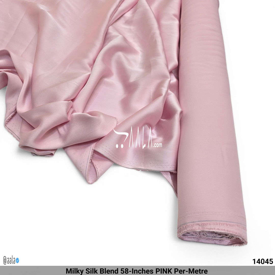 Milky Silk Blend 58-Inches PINK Per-Metre #14045
